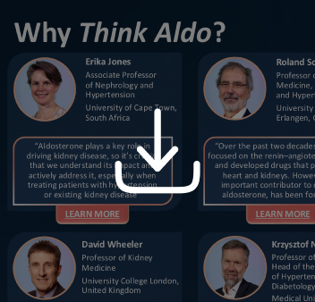 Expert perspectives section exploring views on aldosterone in the treatment of hypertension and cardiovascular and kidney disease